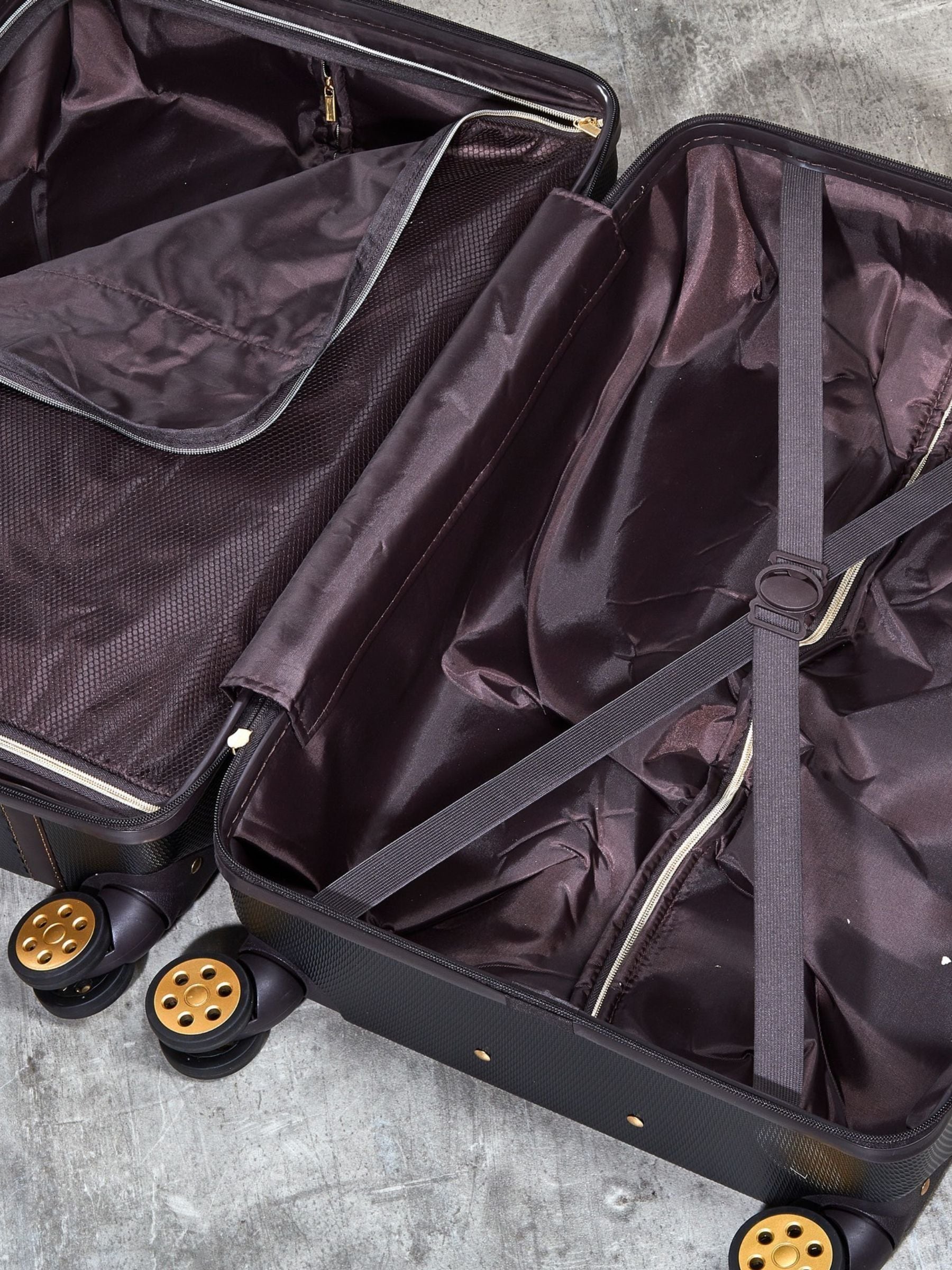 Rock Luggage Black Vintage Medium Suitcase