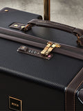 Rock Luggage Black Vintage Medium Suitcase
