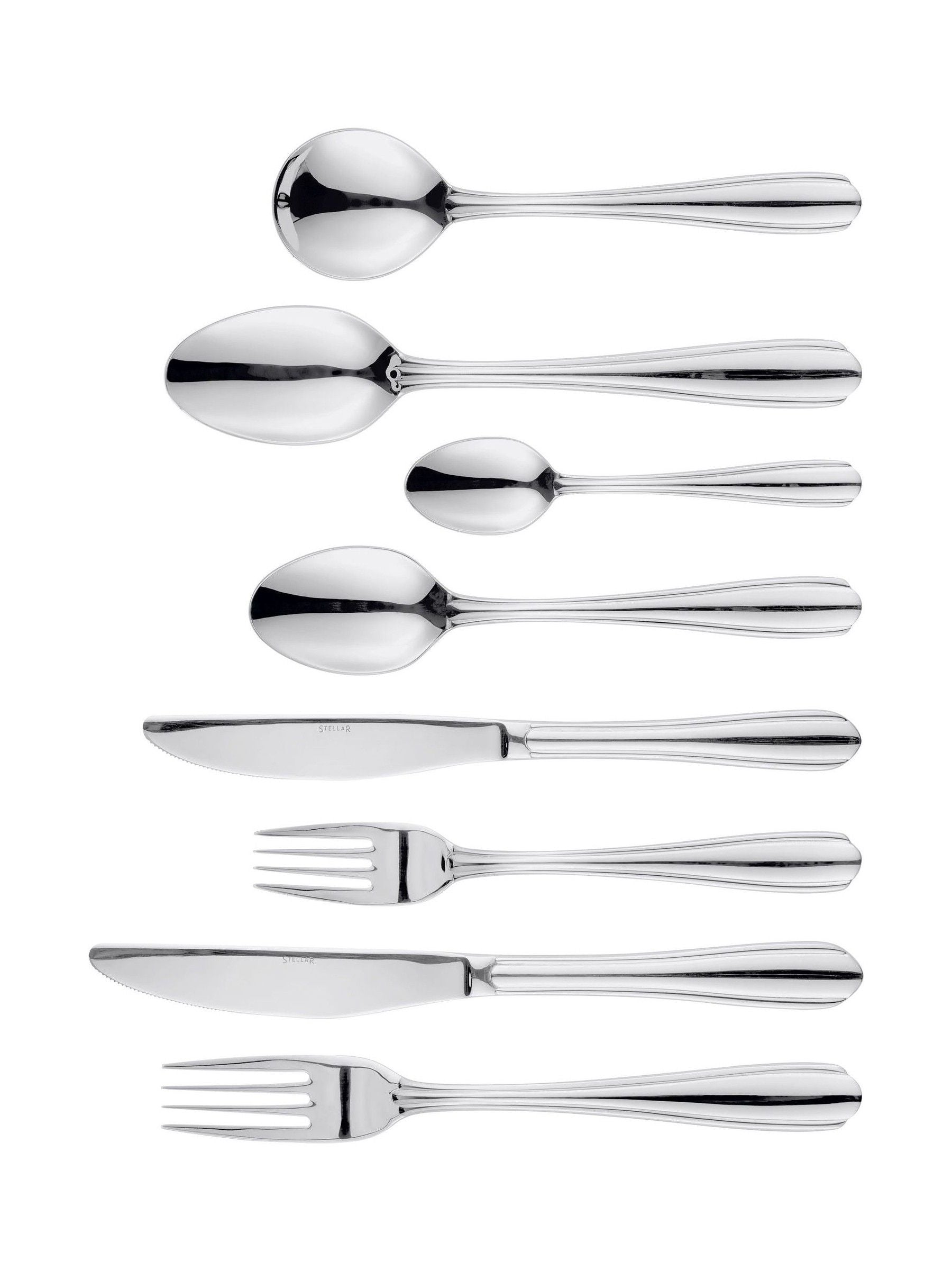 Stellar Sterling cutlery set 44 pieces, imported from the UK