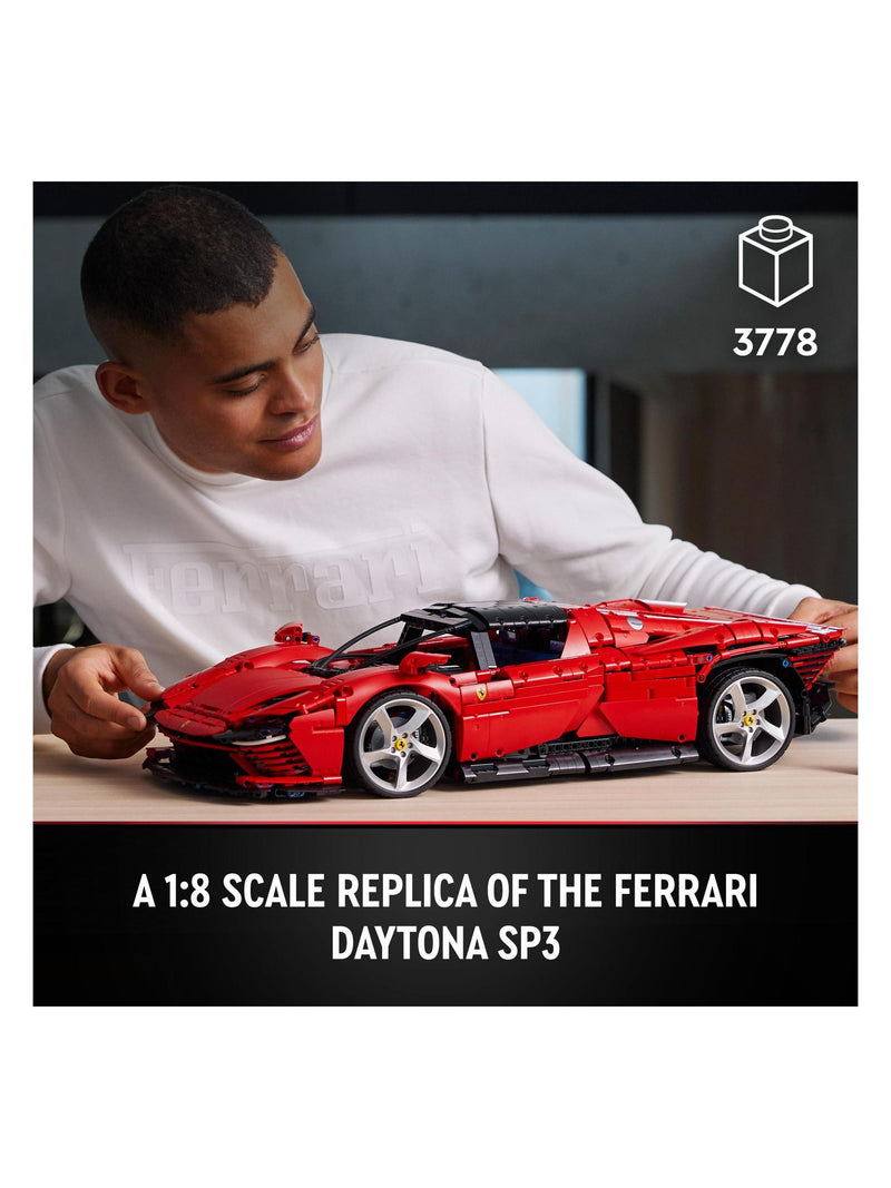 LEGO Technic Ferrari Daytona SP3 model car set 1:8 scale, UK version