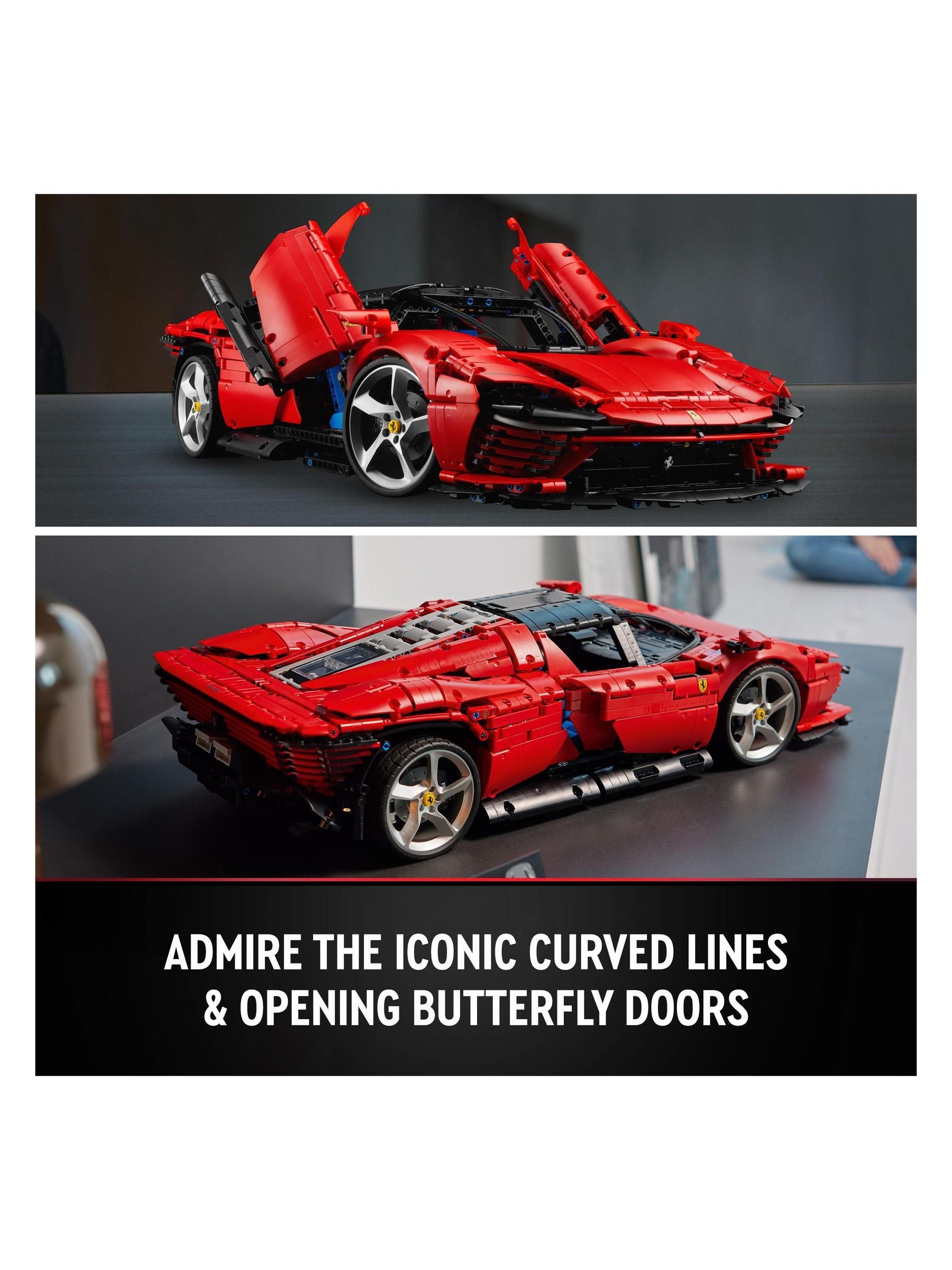 LEGO Technic Ferrari Daytona SP3 model car set 1:8 scale, UK version