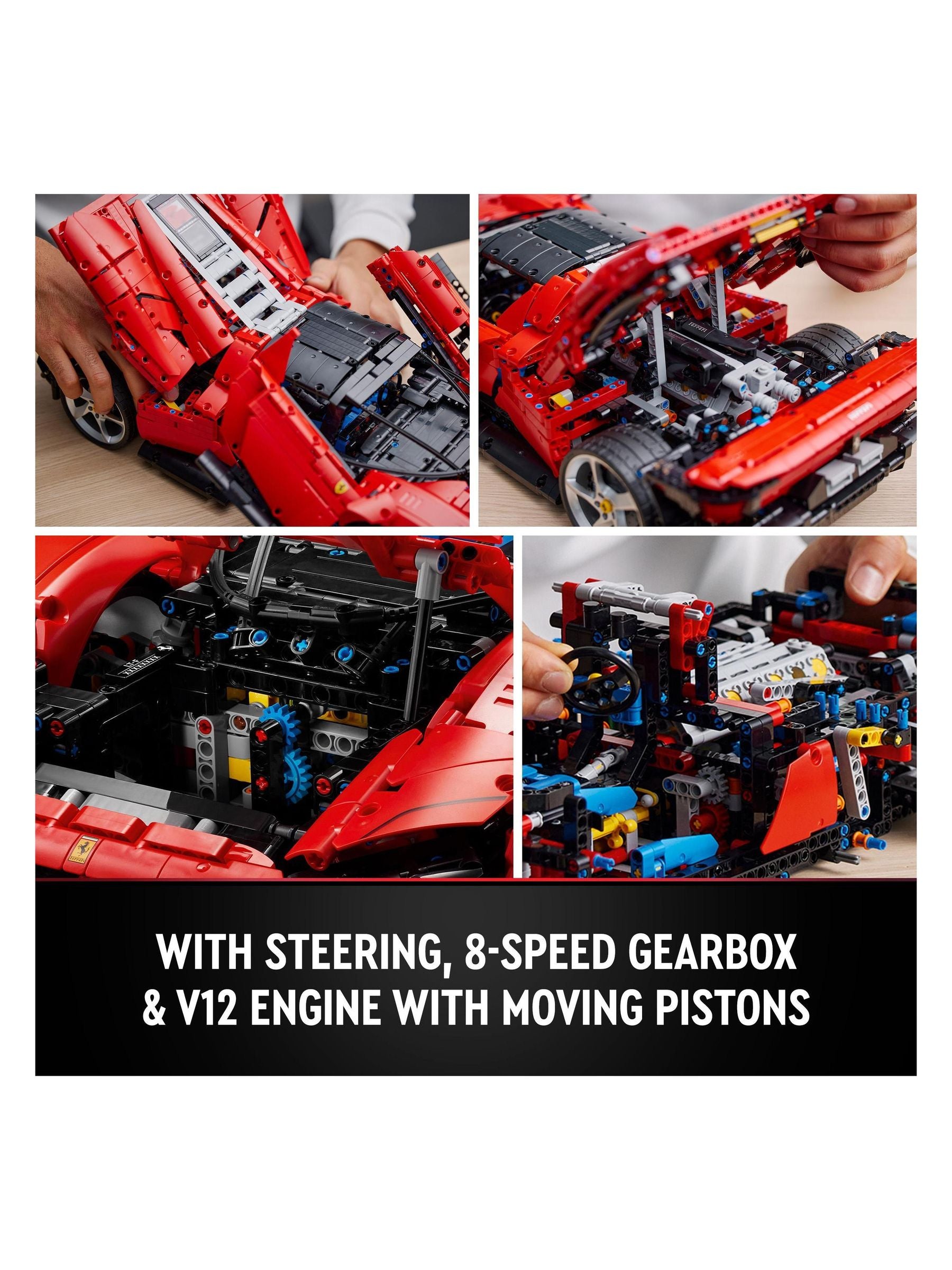 LEGO Technic Ferrari Daytona SP3 model car set 1:8 scale, UK version