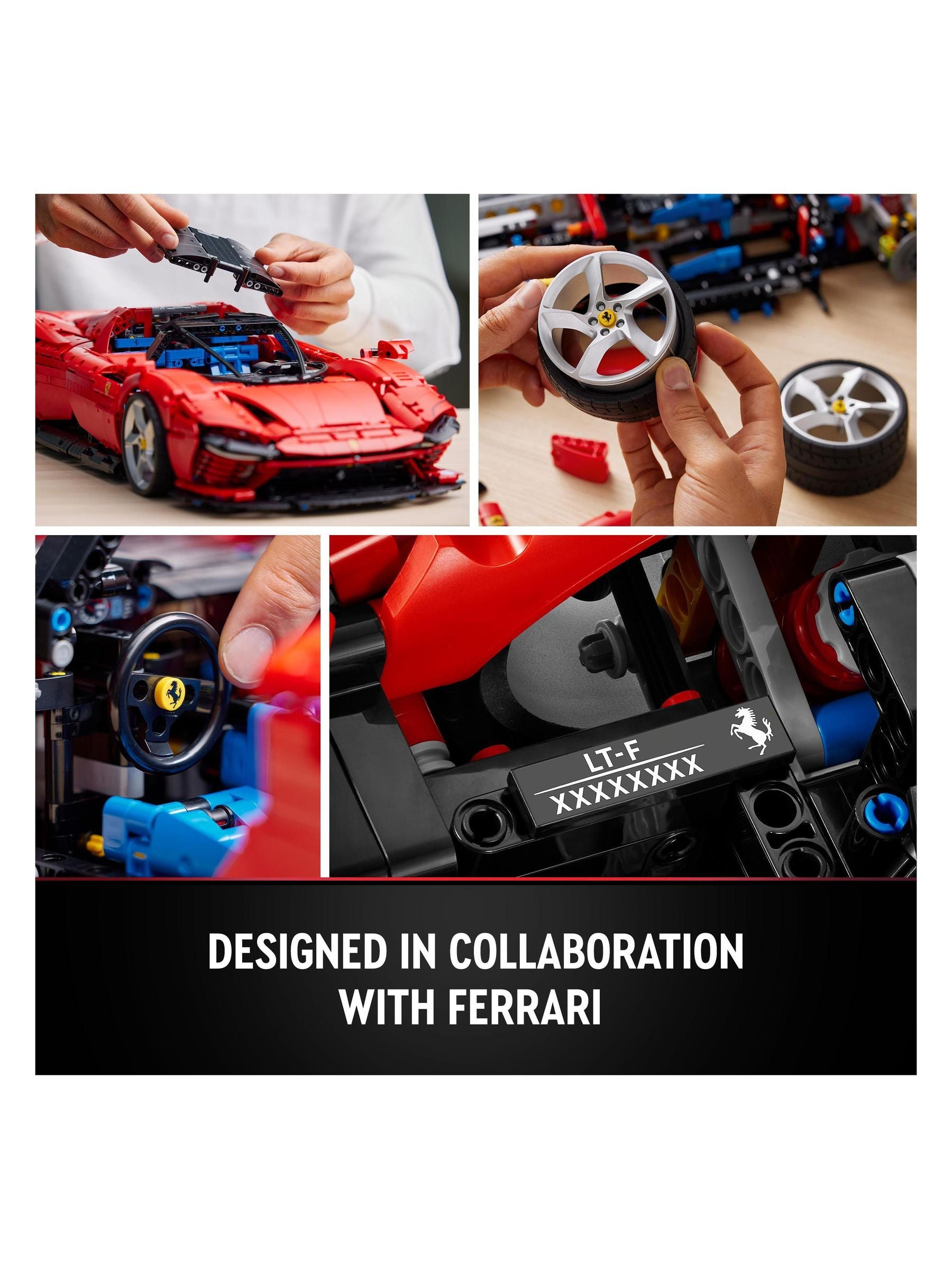 LEGO Technic Ferrari Daytona SP3 model car set 1:8 scale, UK version