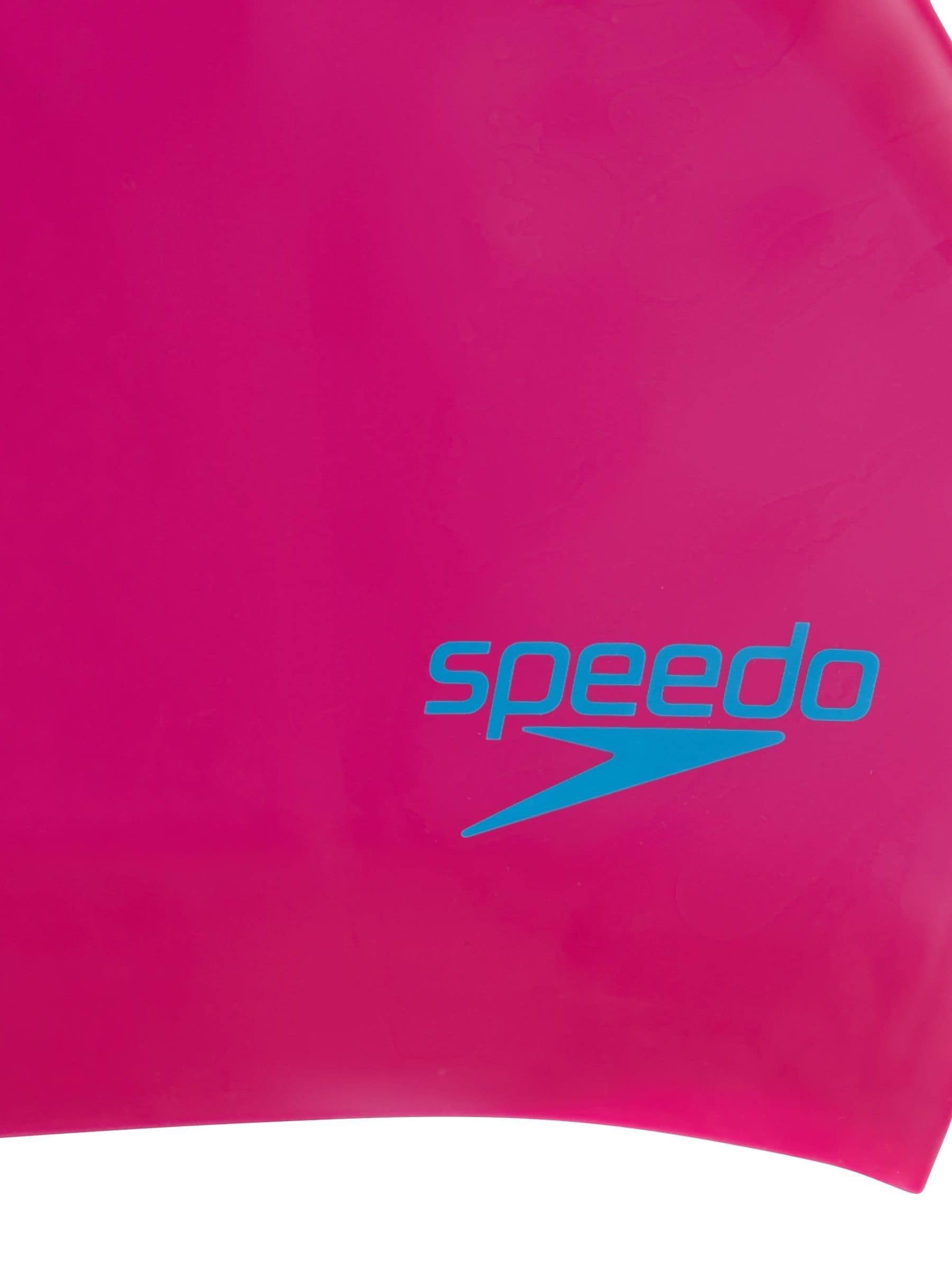 Speedo pink junior long hair swim cap, imported from the UK