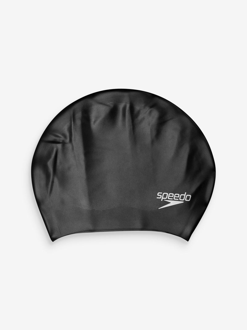 Speedo long hair cap black (British brand)