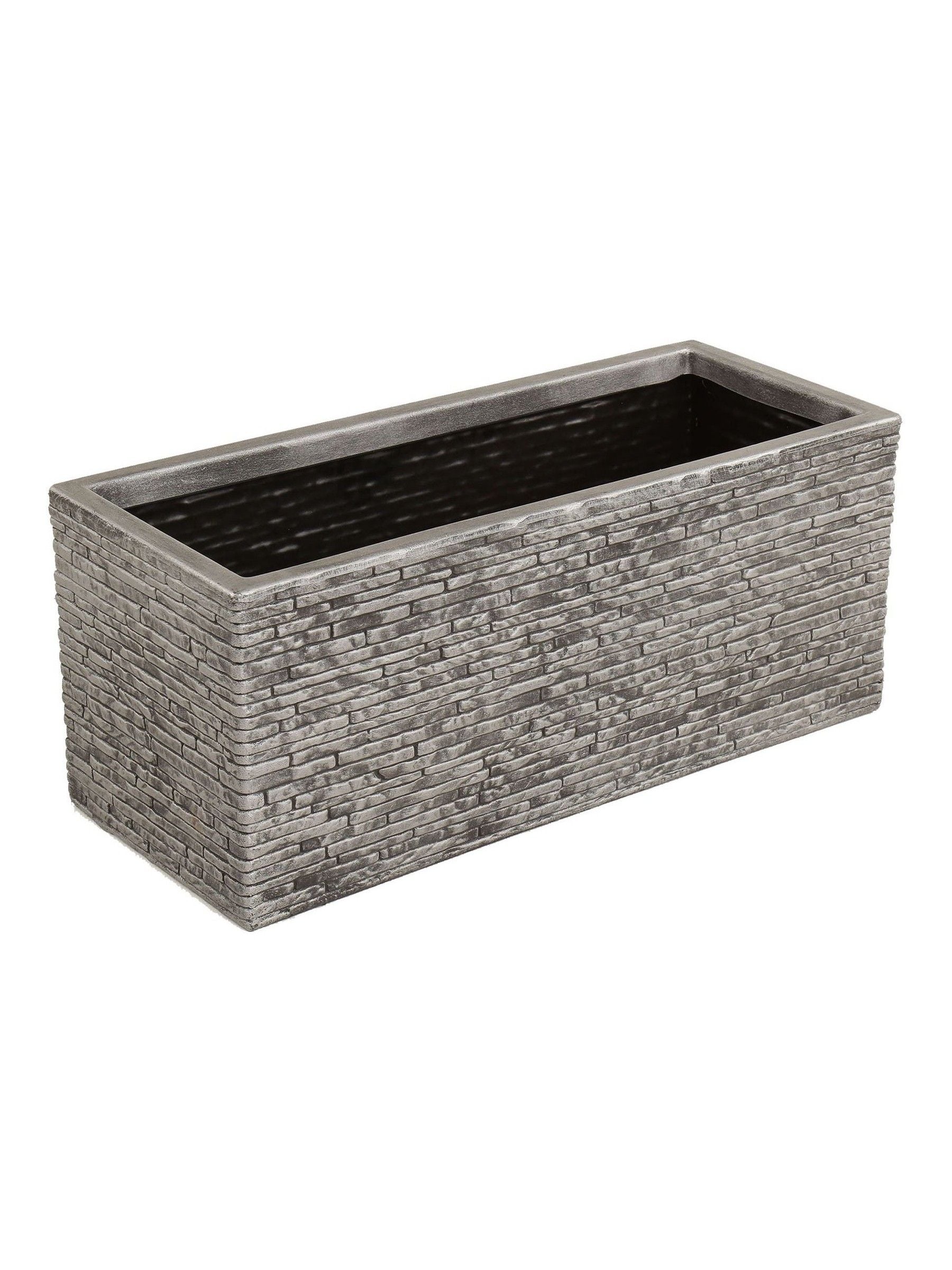 Charles Bentley grey slate effect trough planter 60cm, UK version