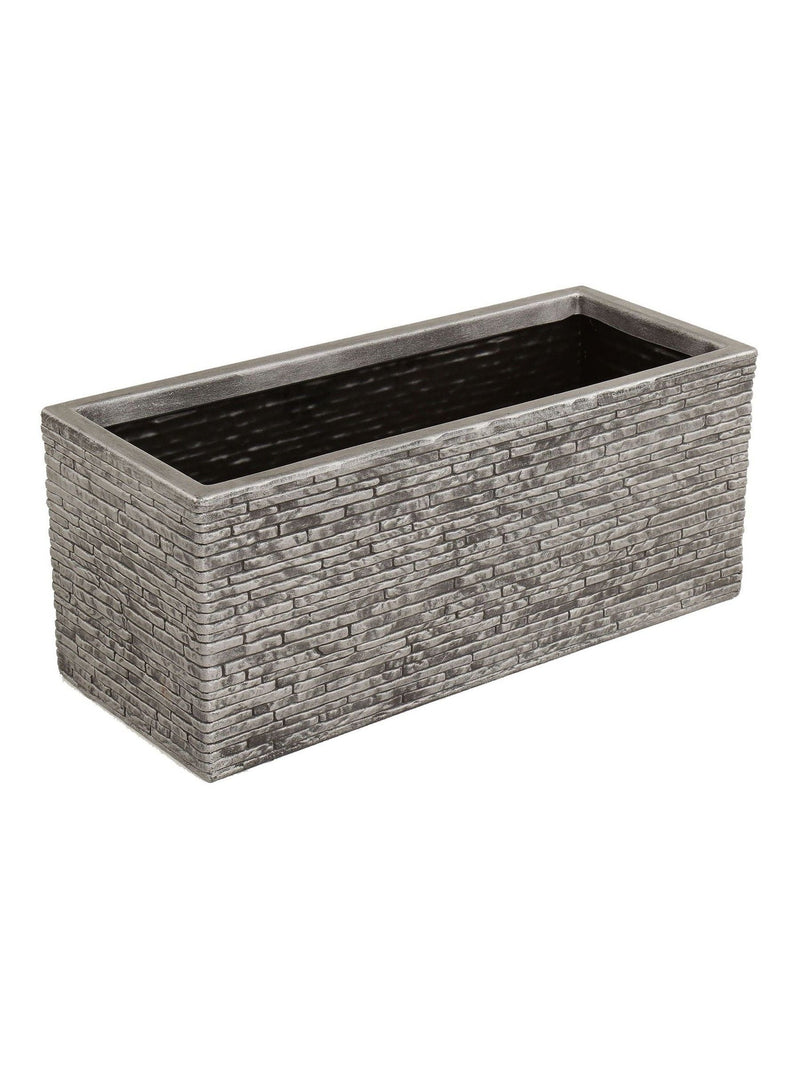 Charles Bentley grey slate effect trough planter 60cm, UK version