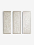 Framed canvas wall art set of 3 natural vintage trees 90x30x3 cm (British brand)