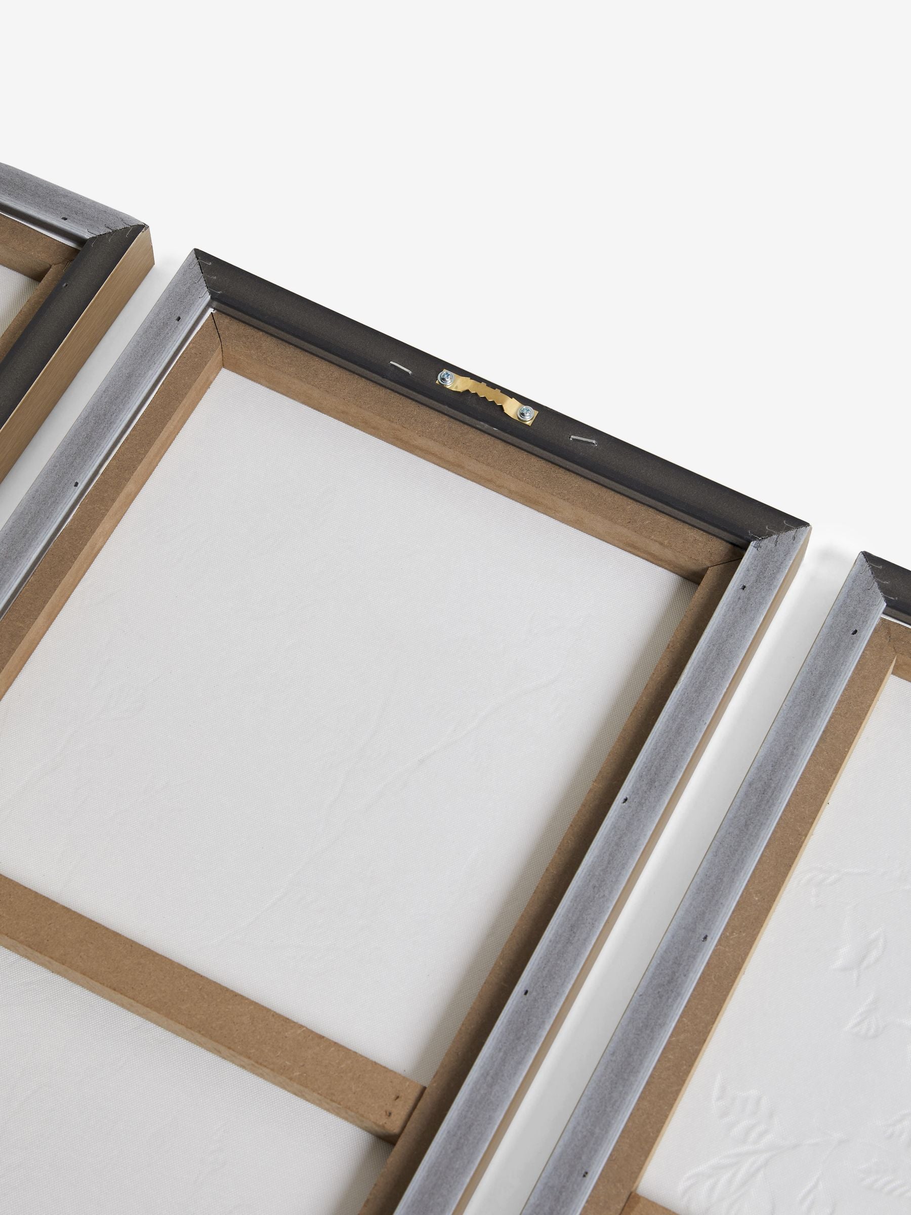 Framed canvas wall art set of 3 natural vintage trees 90x30x3 cm (British brand)