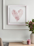 Pink Heart Framed Canvas Wall Art