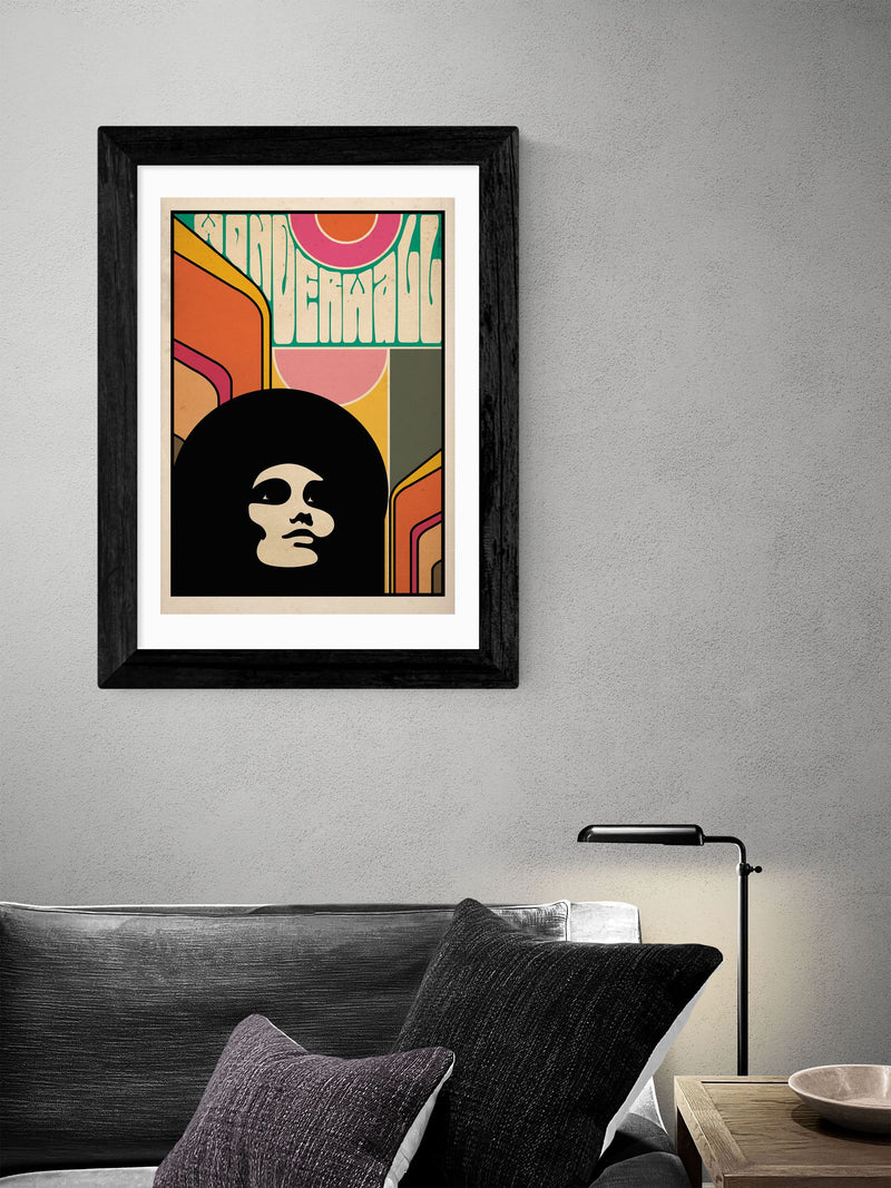 East End Prints Orange Wonderwall framed art print - British product