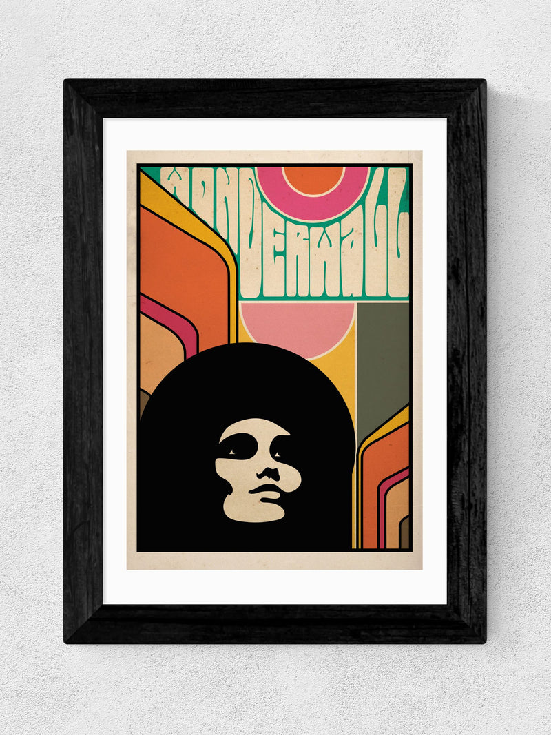 East End Prints Orange Wonderwall framed art print - British product