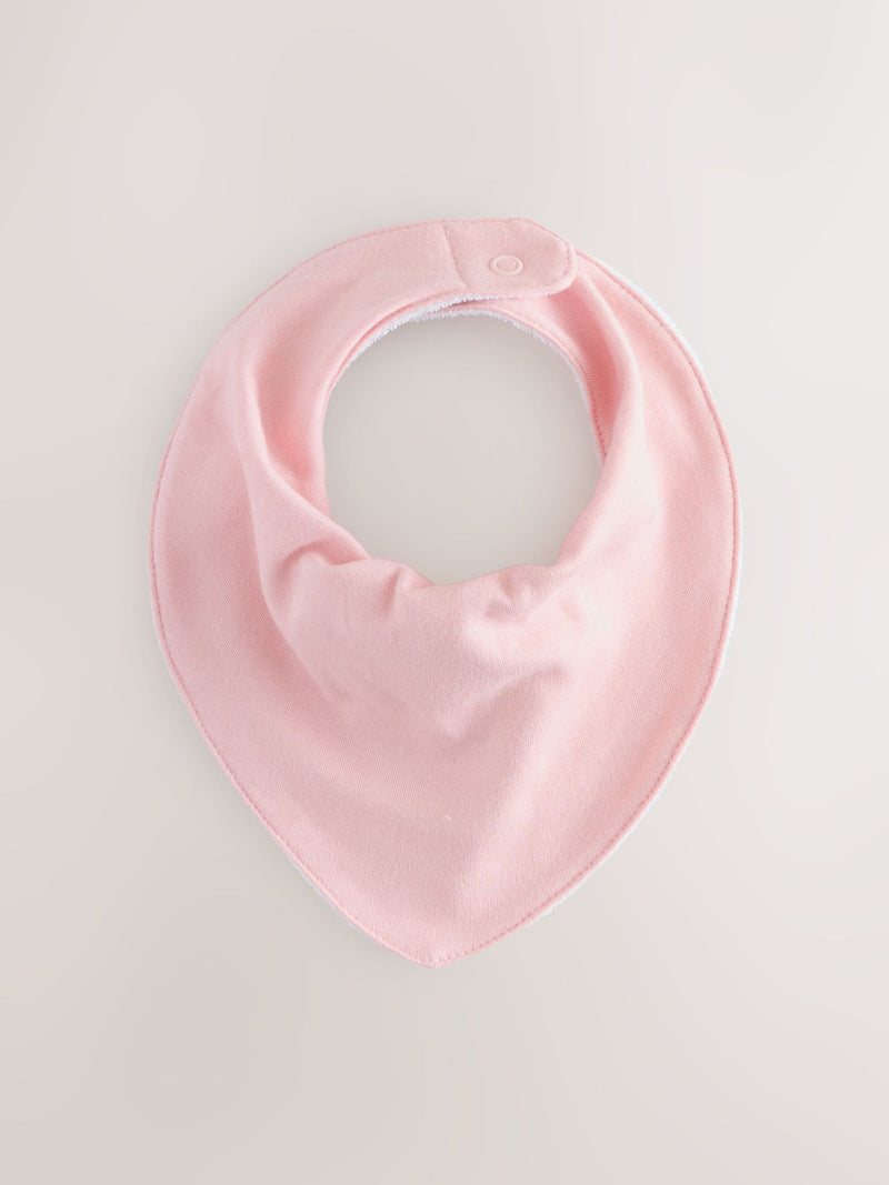 Pink baby dribble bibs 5 pack (British brand)