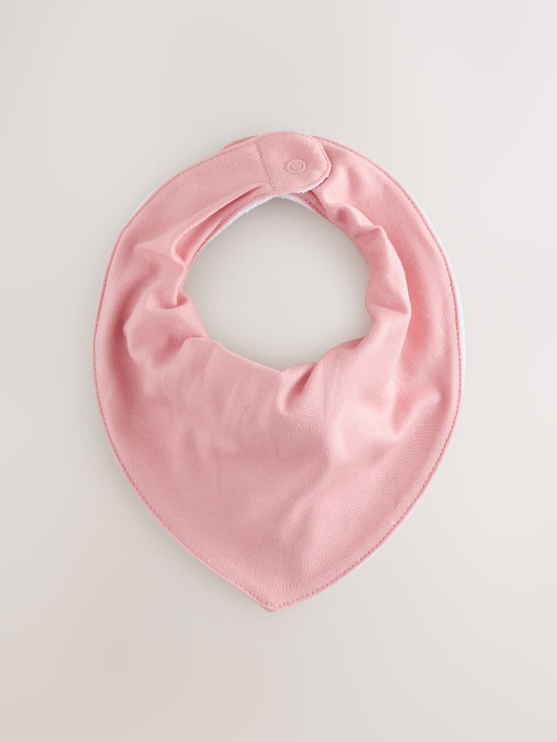 Pink baby dribble bibs 5 pack (British brand)