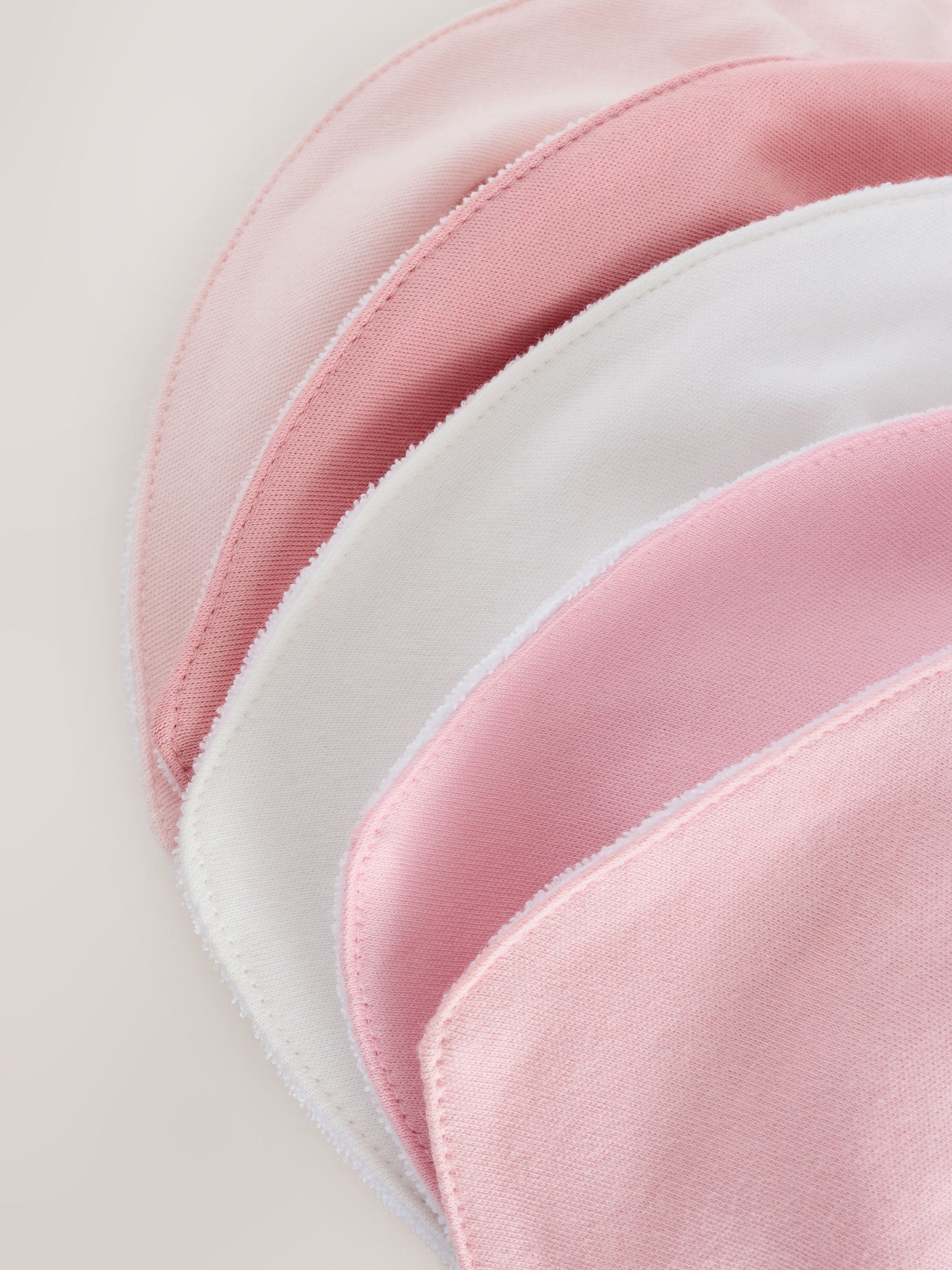 Pink baby dribble bibs 5 pack (British brand)
