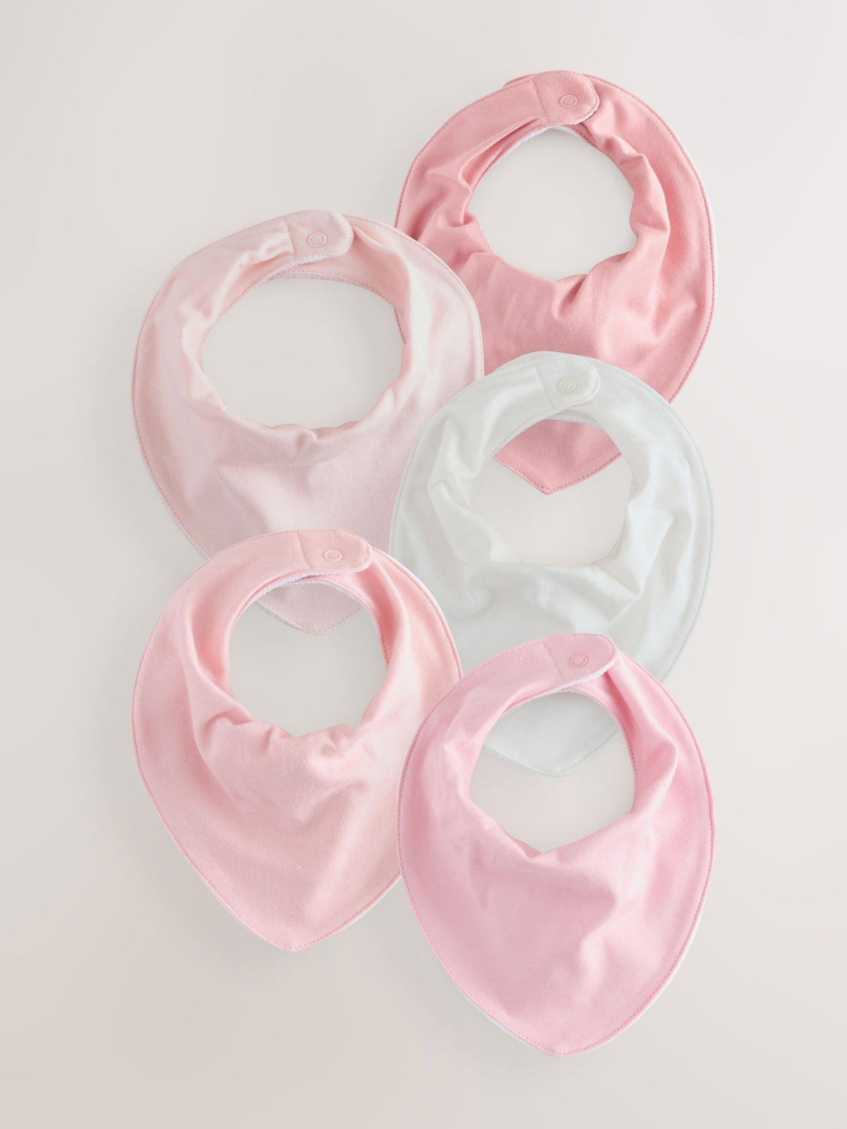 Pink baby dribble bibs 5 pack (British brand)