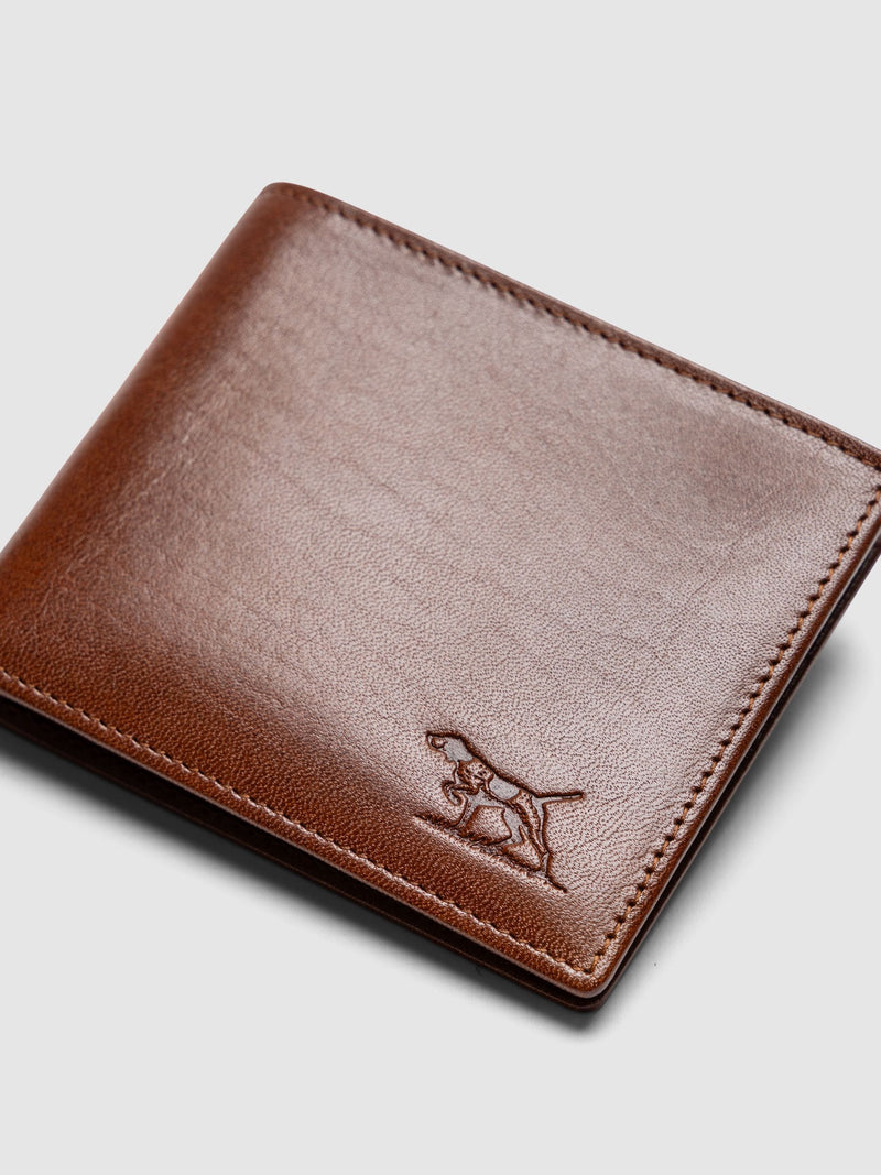 Rodd & Gunn Brown Wakefield bi-fold wallet, imported from the UK