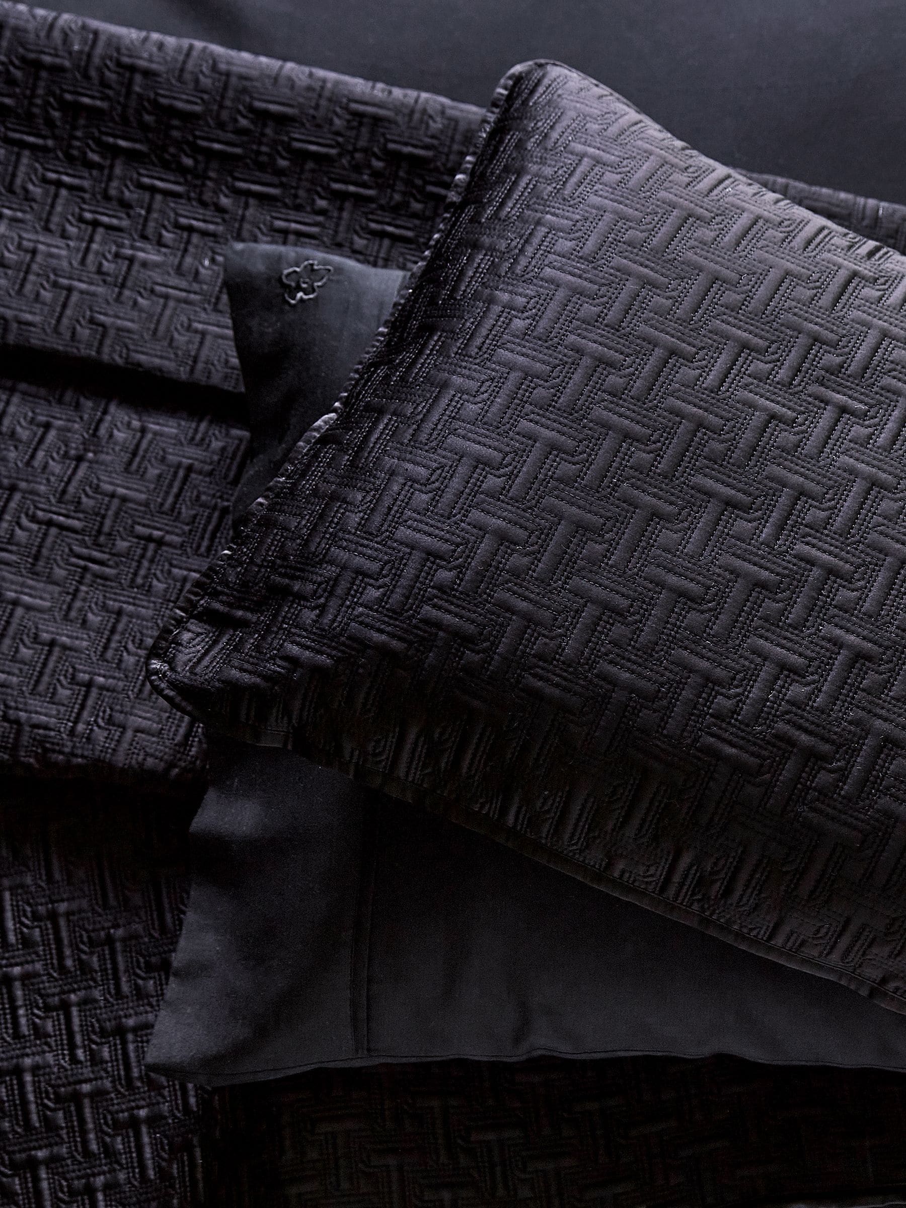 Ted Baker black 250 thread count cotton pillowcase British product