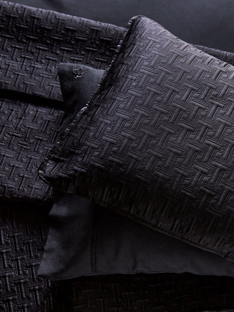 Ted Baker black 250 thread count cotton pillowcase British product