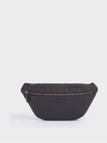 Osprey London Grantham bumbag in black waxed canvas and leather, imported from the UK