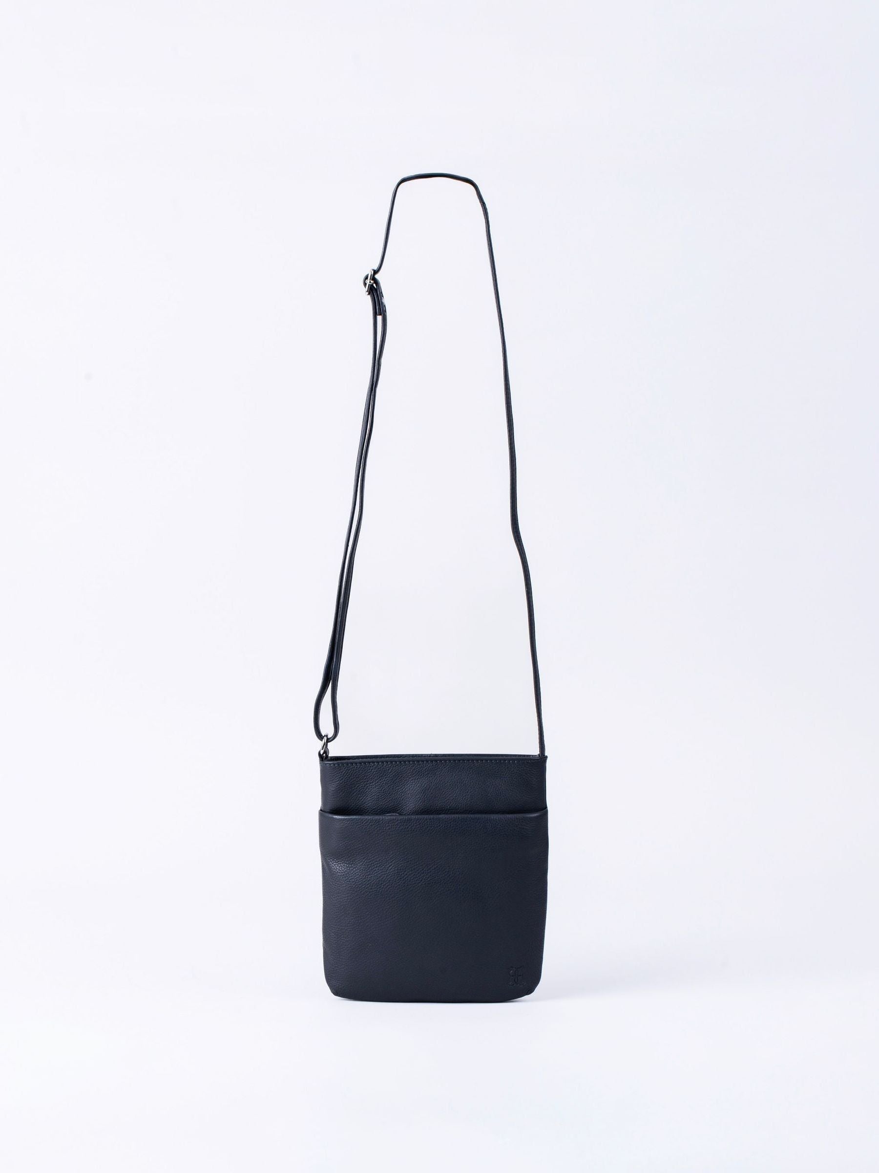Lakeland Leather women's Navy Lowther cross-body bag (British brand)