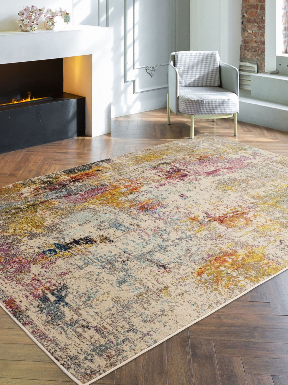 Asiatic Rugs Blue Colores Cloud Magenta rug, imported from the UK