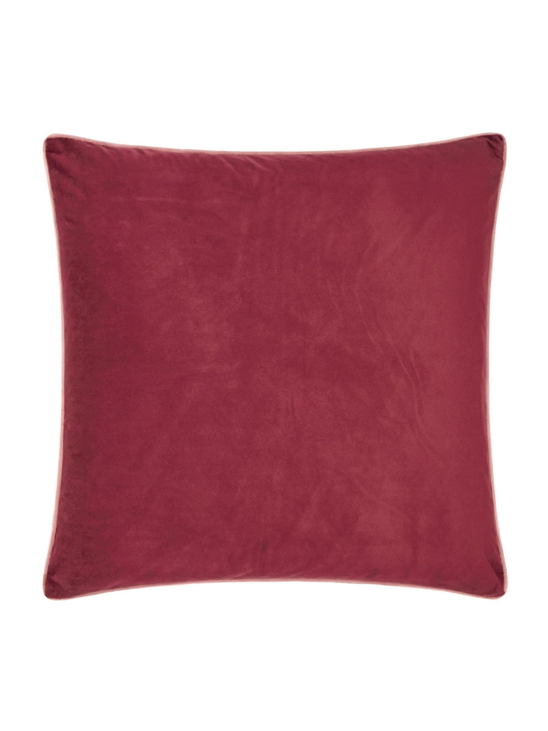 Furn Burgundy/Slipper Meridian Velvet 55 x 55cm Cushion Cover