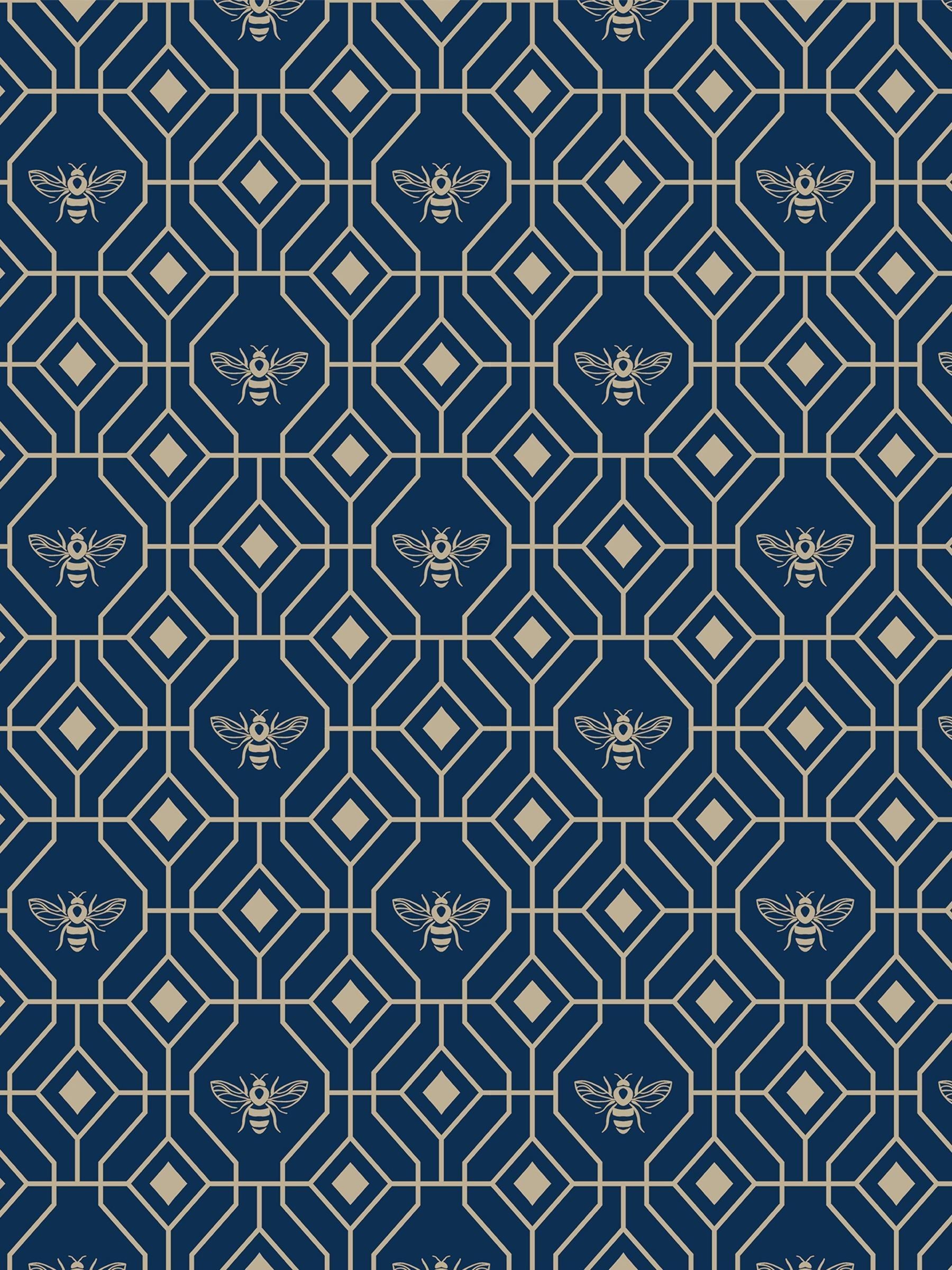 Furn Sark Demoiselle geometric foiled wallpaper, UK version