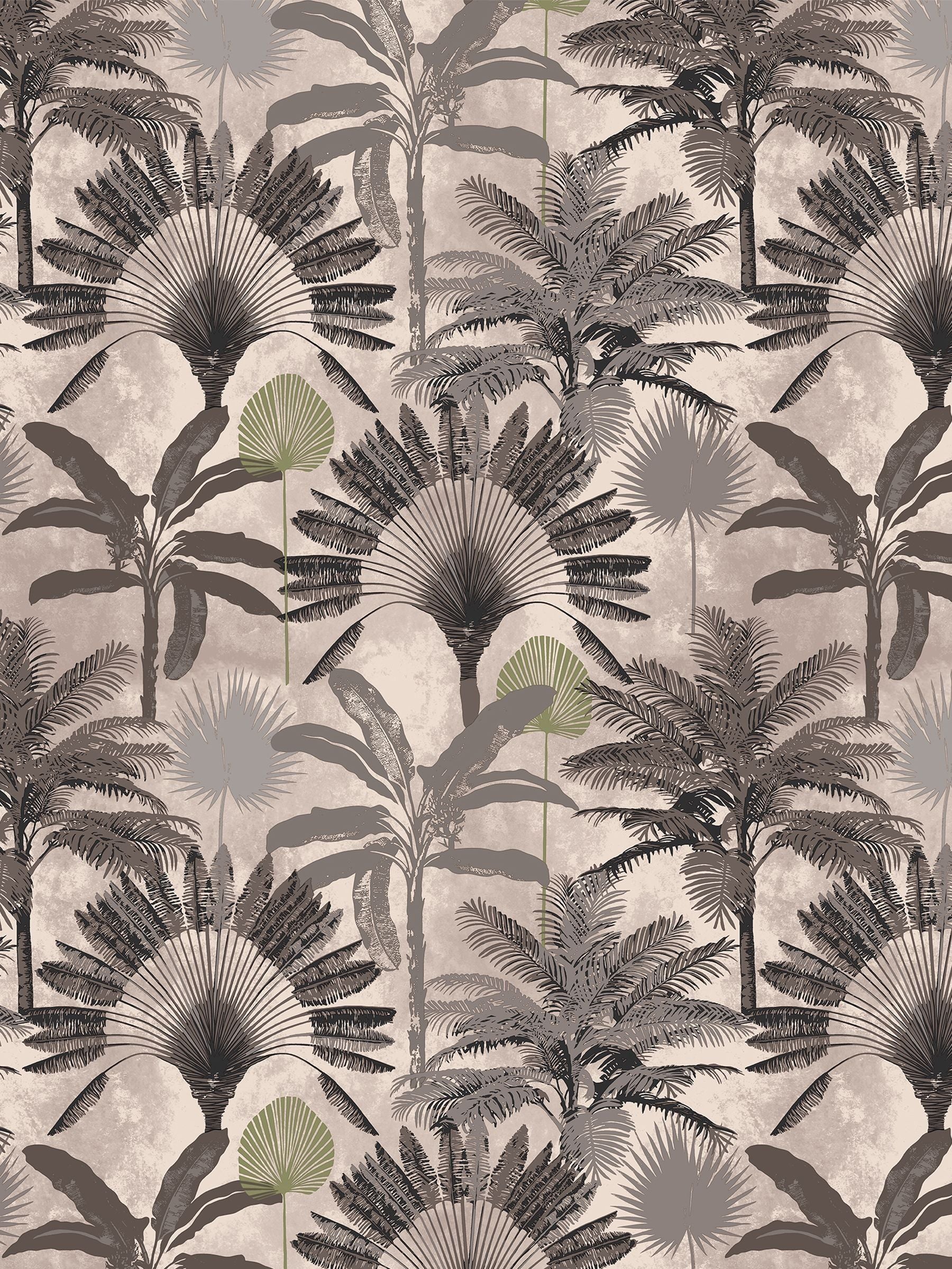 Furn Theia wallpaper blush pink charcoal grey metallic foil - British brand