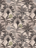 Furn Theia wallpaper blush pink charcoal grey metallic foil - British brand