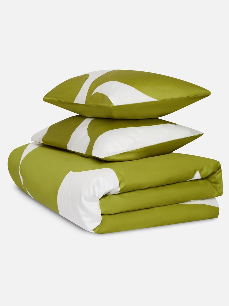 Jasper Conran London Spinach Green Floral Leaf duvet cover, UK version