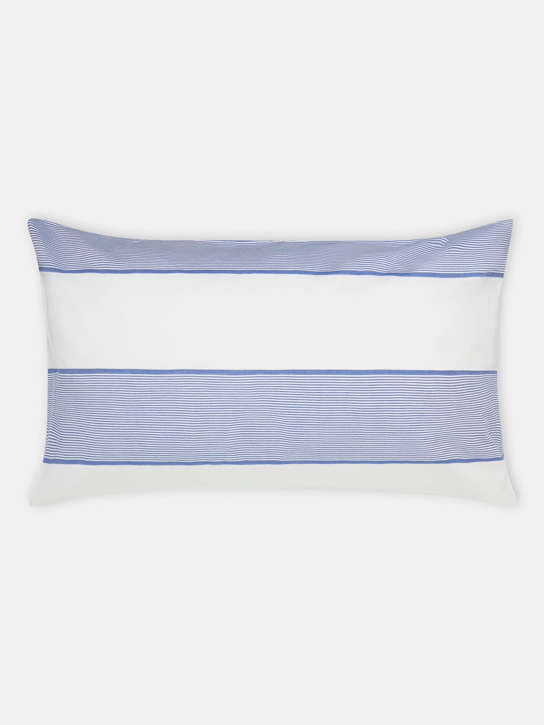 Jasper Conran London blue woven pinstripe double duvet set, UK version