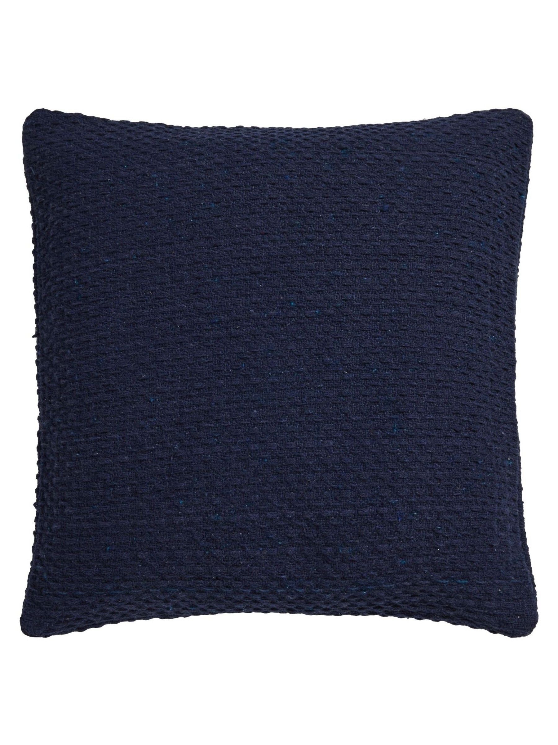 Drift Home blue basket weave cushion 43cm, imported from the UK