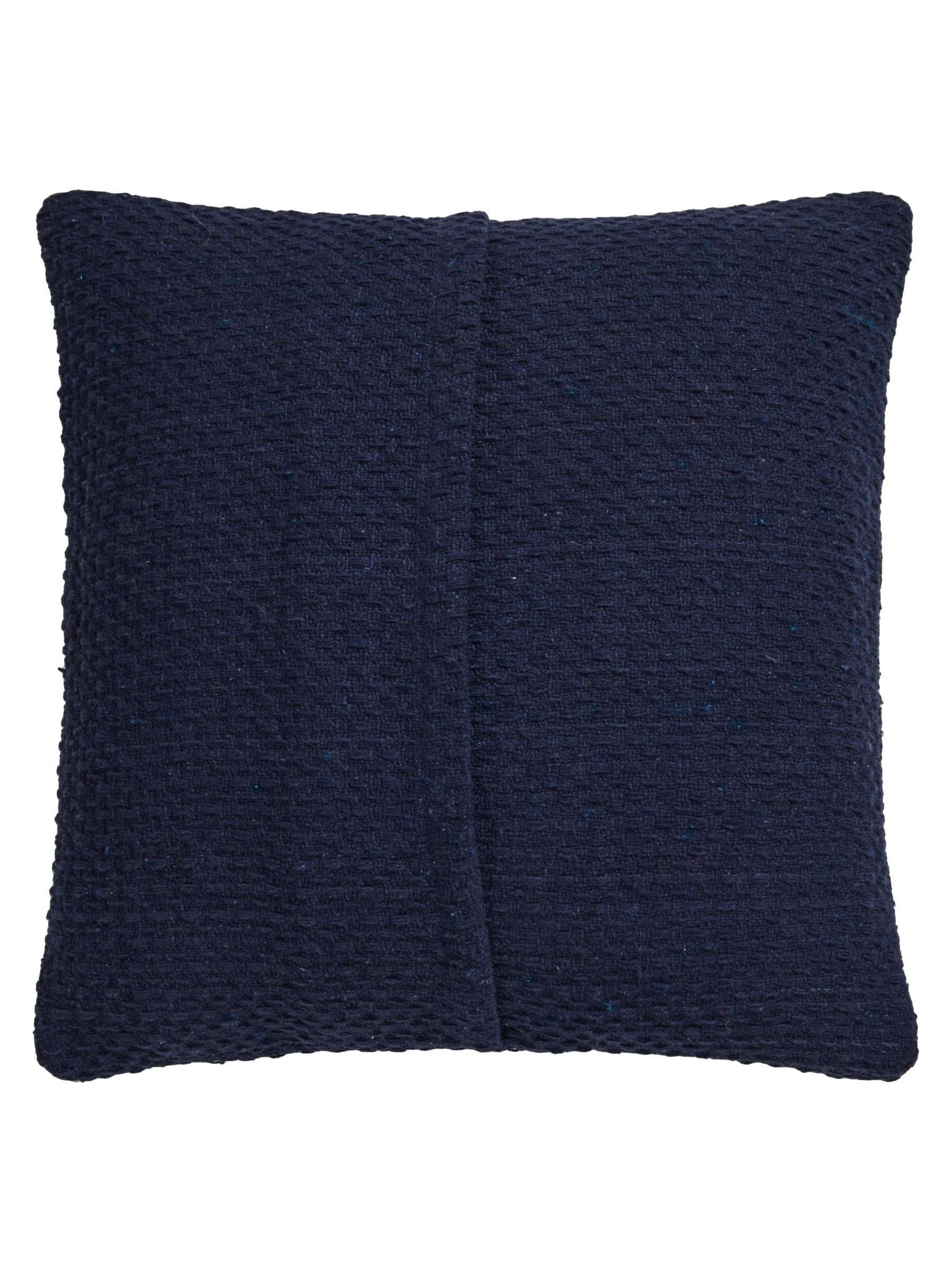 Drift Home blue basket weave cushion 43cm, imported from the UK