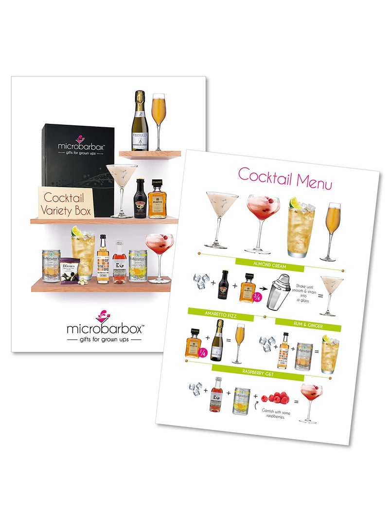 MicroBarBox variety cocktail gift set, imported from the UK