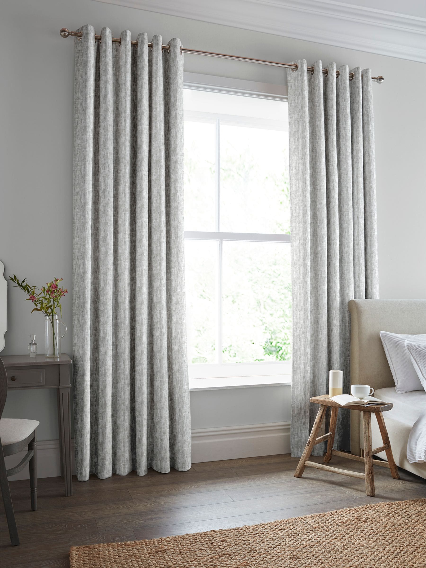Laura Ashley Dove Whinfell made to measure curtains, imported from the UK
