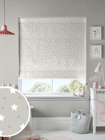 Next Natural Kids Ditsy Stars Made to Measure Roman Blind- Buy online at McGrocer