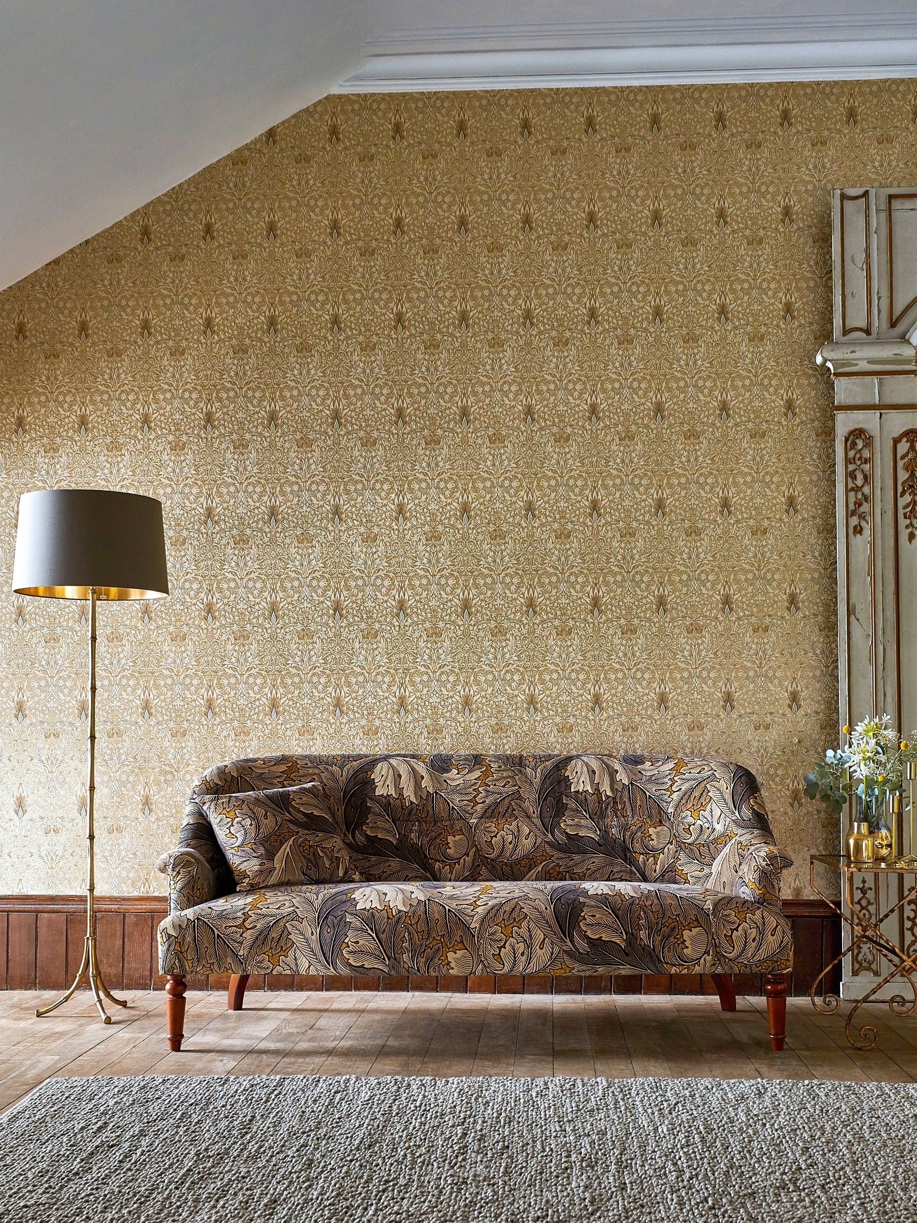 Morris & Co. wallpaper Blue Snakeshead design, imported from the UK