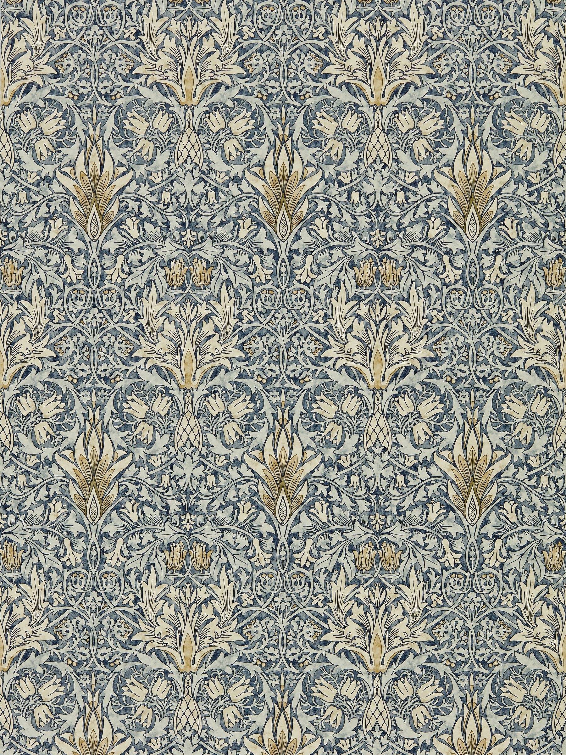 Morris & Co. wallpaper Blue Snakeshead design, imported from the UK