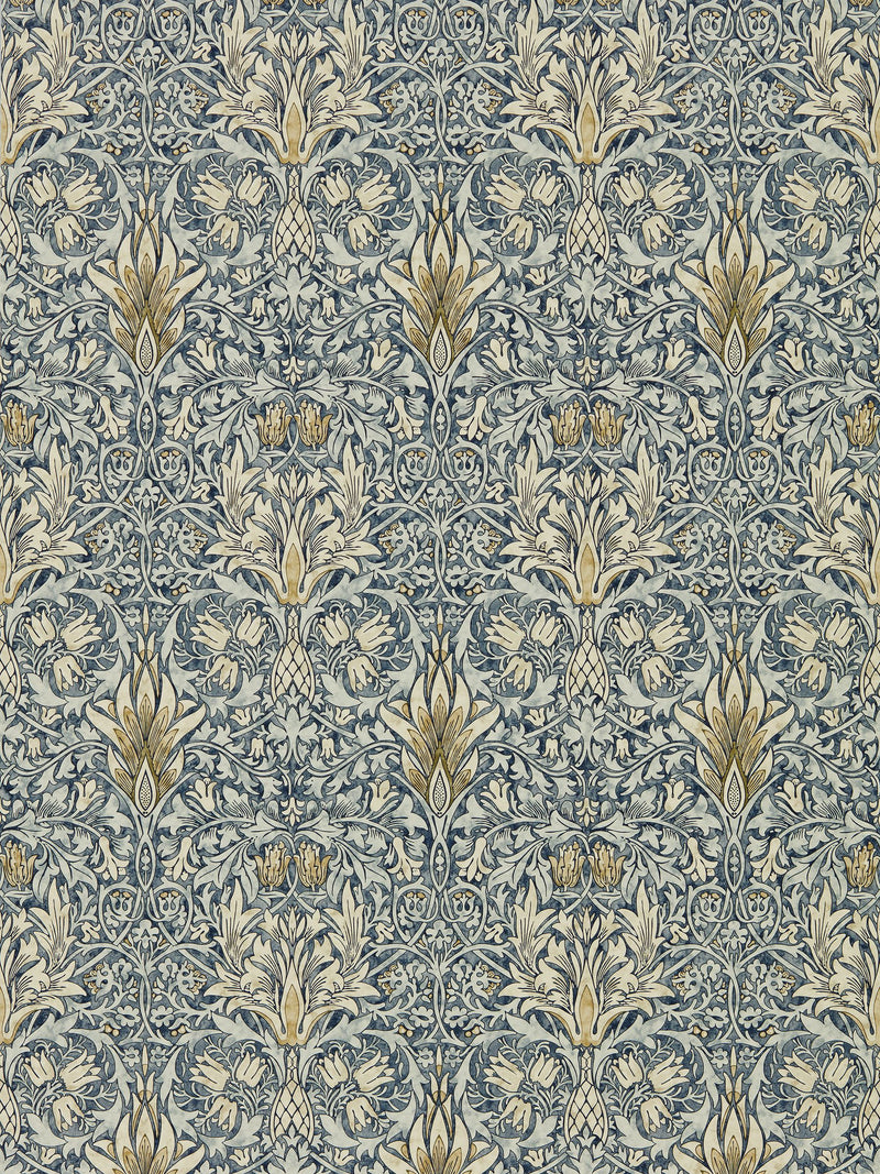 Morris & Co. wallpaper Blue Snakeshead design, imported from the UK