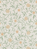 Morris & Co Green Scroll wallpaper with trailing leaves and marigolds (British brand)