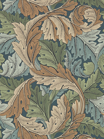 Next Morris & Co. Blue Acanthus Wallpaper- Buy online at McGrocer