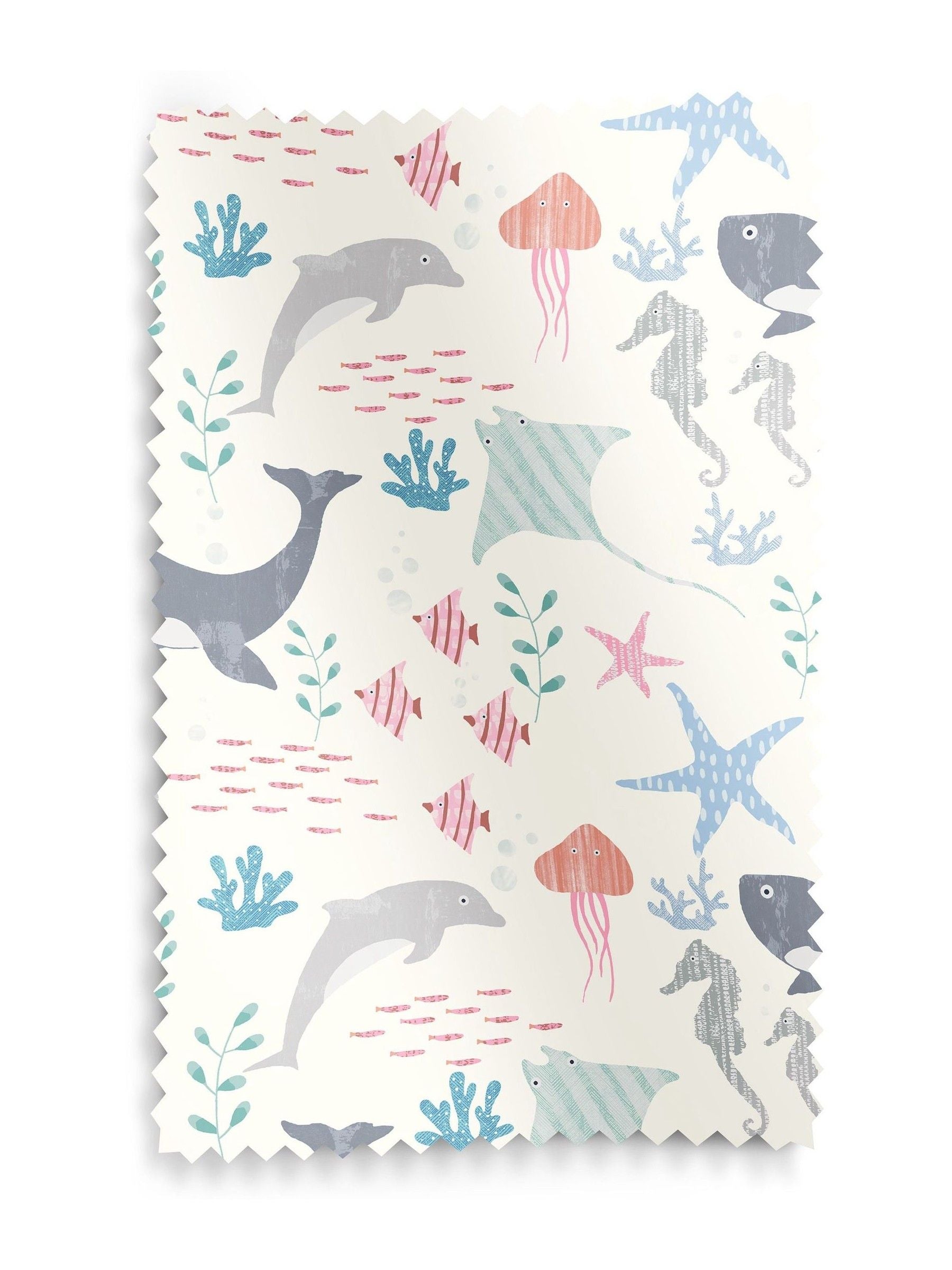 Sea Life roman blind made to measure 100% cotton, imported from the UK