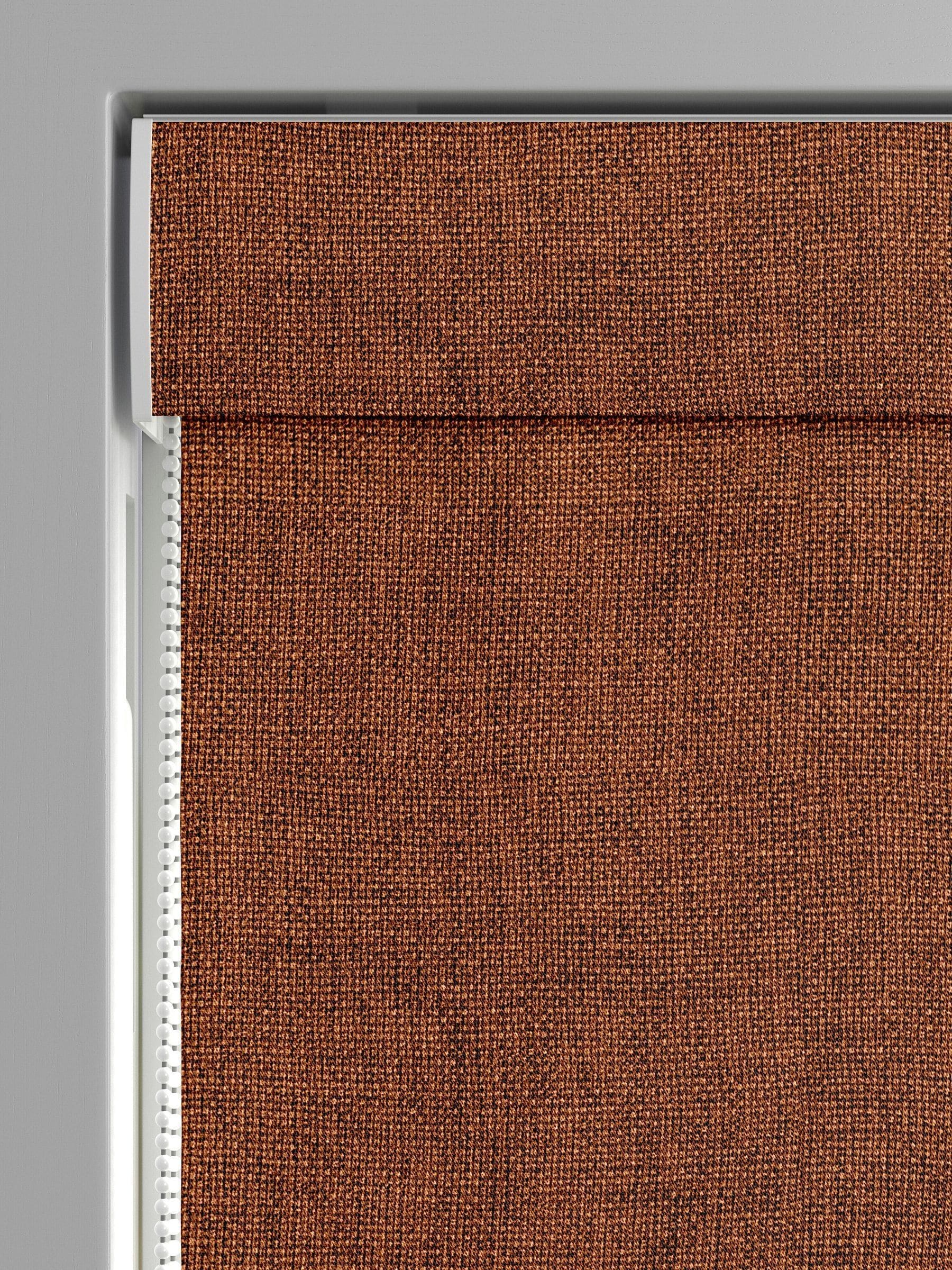 Terracotta Brown Paso roman blind made to measure, UK version