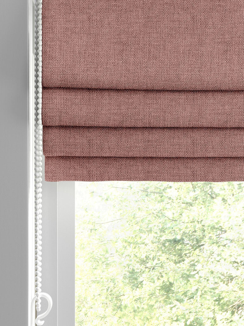 Roman blinds blossom pink textured pattern, imported from the UK