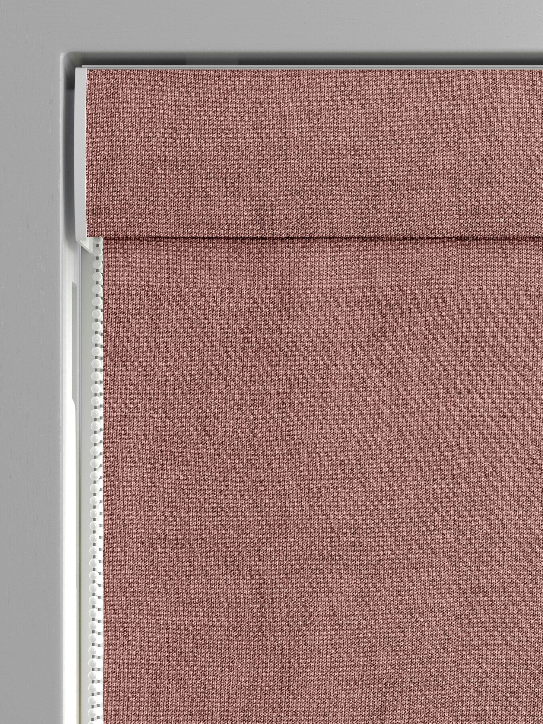 Roman blinds blossom pink textured pattern, imported from the UK
