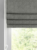 Light grey roman blind with textured pattern - British product