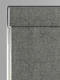 Light grey roman blind with textured pattern - British product