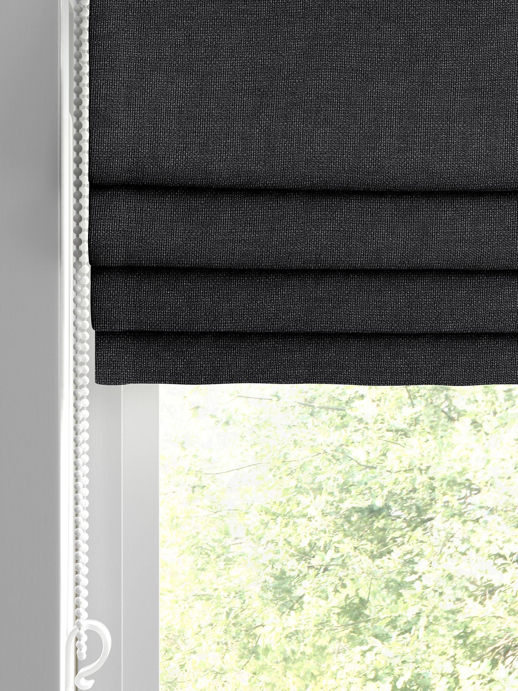 Paso charcoal grey roman blind, imported from the UK