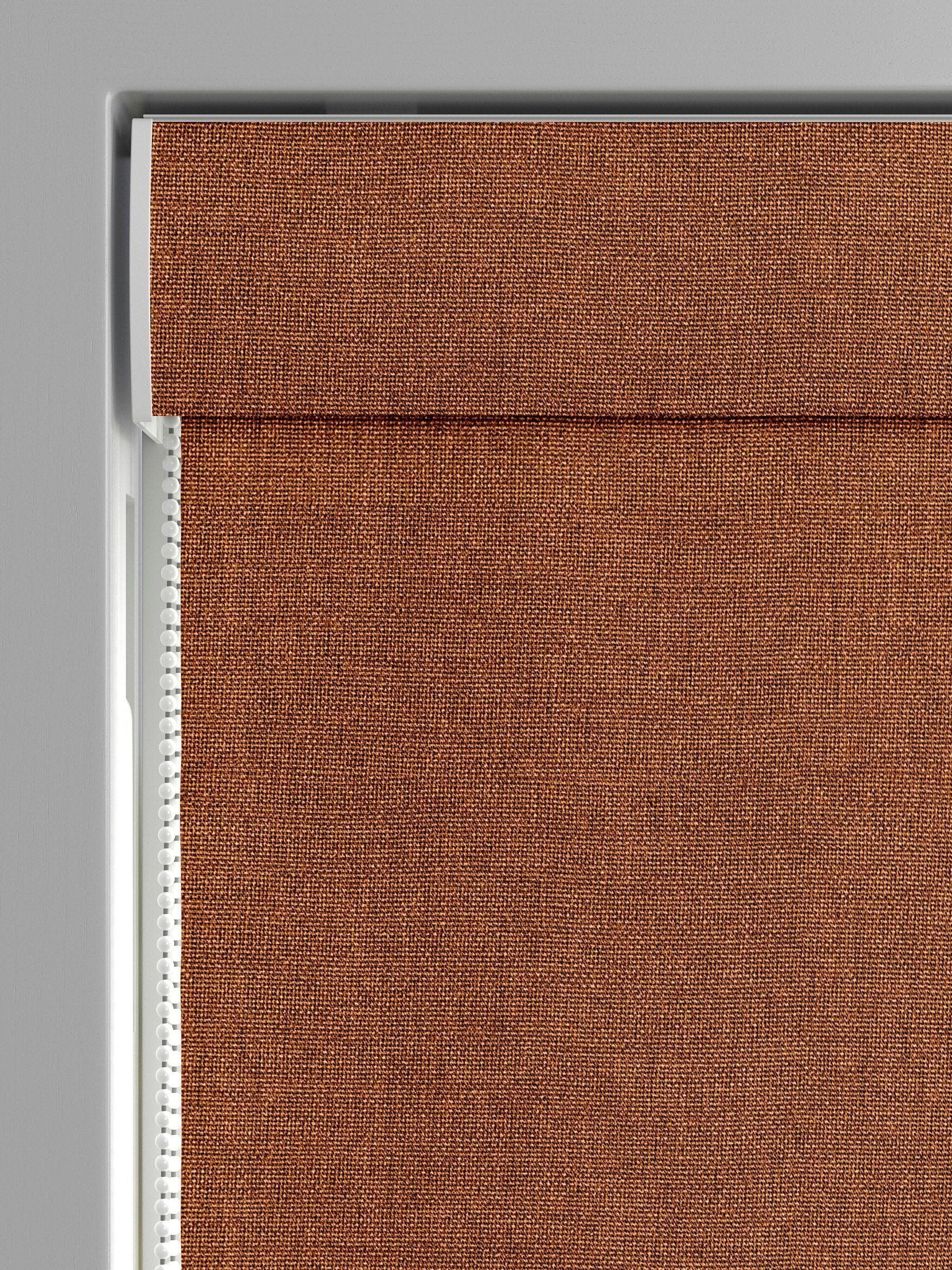Harvi rust orange made to measure roman blinds, imported from the UK